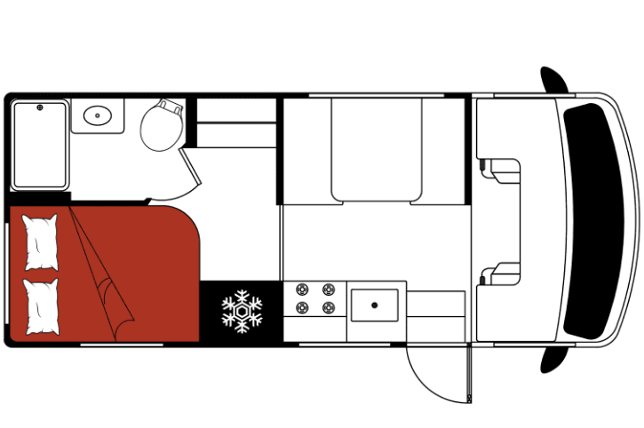El Monte Small C22, Motorhome, Plan, America
