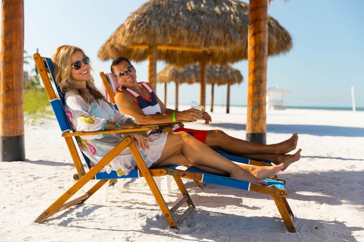 Beach Loungers, Pink Shell Beach Resort & Marina, Fort Myers Beach, Florida