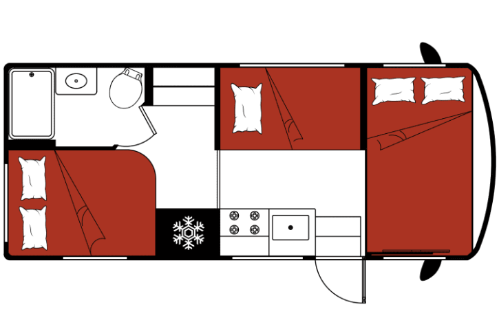 El Monte Small C22, Motorhome, Plan, America