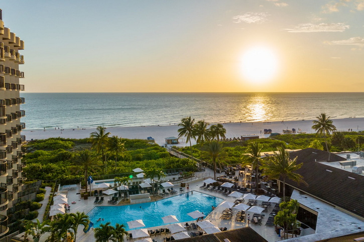 Aerial, Hilton Marco Island Beach Resort, Florida