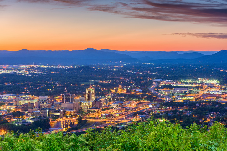 Roanoke, Virginia, USA Skyline