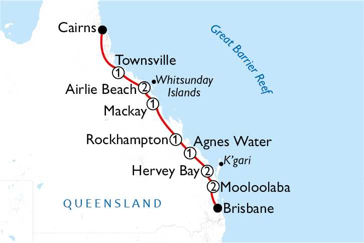 Brisbane to Cairns East Coast Drive