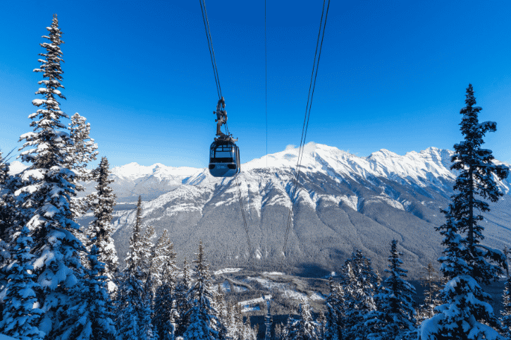 Banff Gondola during winter
