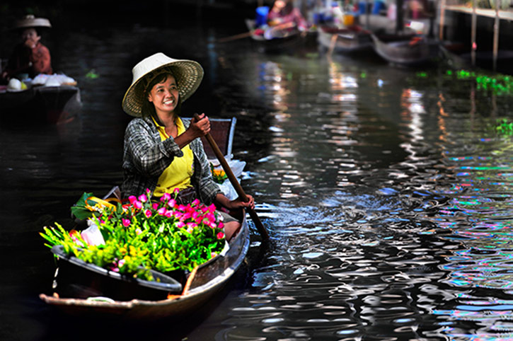 Floating Markets near Bangkok