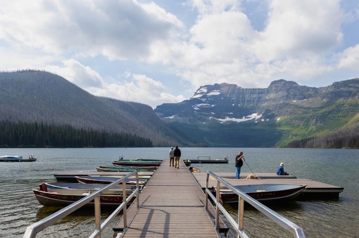 Boats at Cameron Lake, Waterton Lakes National Park
