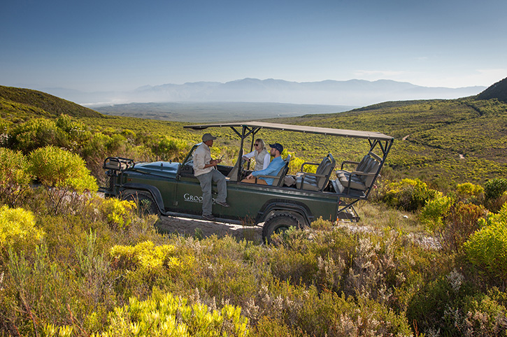 Guests on a 4x4 Nature Safari, Grootbos Nature Reserve, Western Cape, South Africa