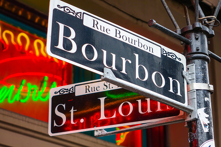Bourbon Sign, New Orleans