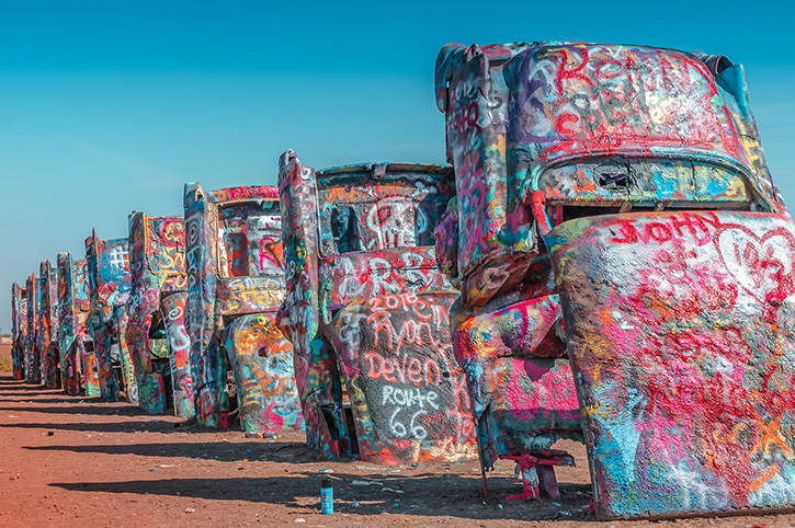 Cadillac Ranch, Route 66, Texas