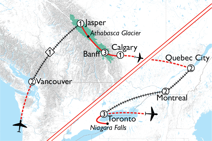 Map of Canada East & West