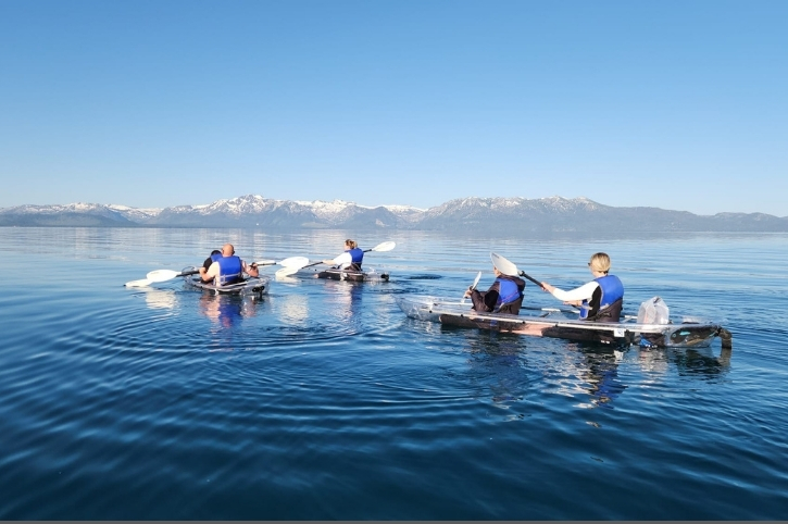 Canoeing Lake Tahoe, California, USA