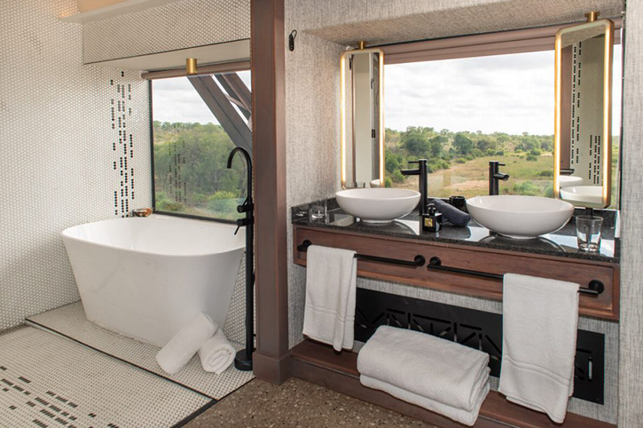 Bathroom, Carriage Suites, Kruger Shalati, Kruger National Park, South Africa