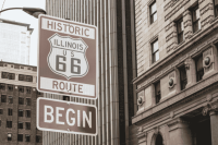 Chicago, Route 66 Begin Sign