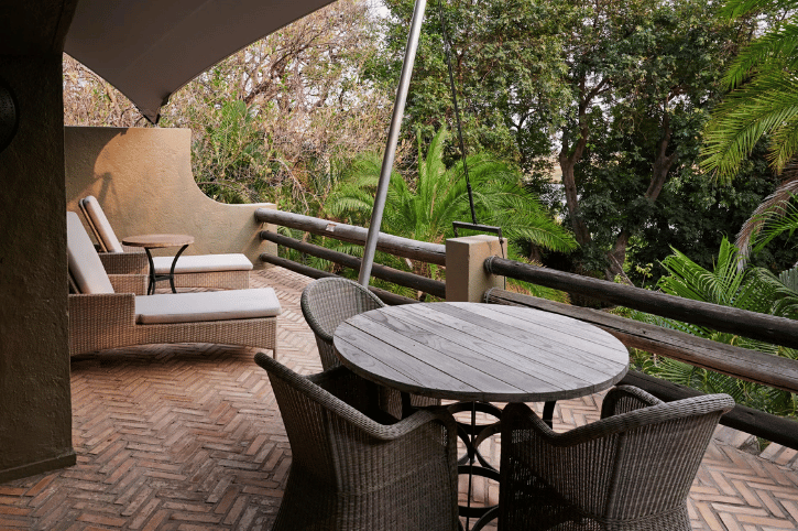Chobe Game Lodge Triple Room Terrace