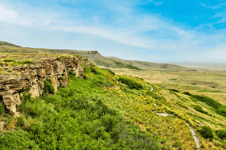 Cliffs at Head Smashed In Buffalo Jump, Alberta, Canada