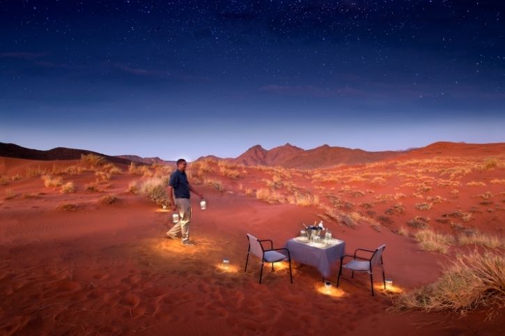 Dune Dinner, Sossusvlei Desert Lodge, Namibia
