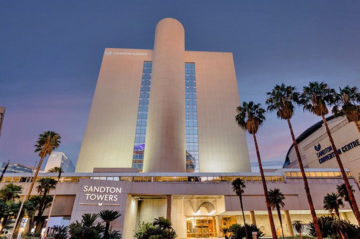 Exterior night, Sandton Sun & Towers, Sandton, Johannesburg, South Africa