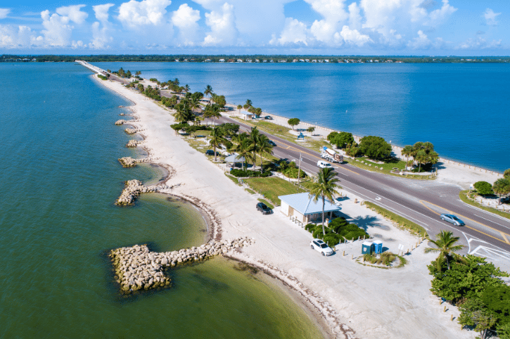 Florida, Causeway Bridge in Sanibel
