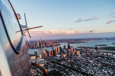 Helicopter over New York, USA