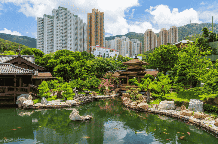Hong Kong, Chi Lin Nunnery and Nan Lian Garden
