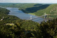 Aerial View, Bear Mountain Bridge, Hudson Valley, New York State, America