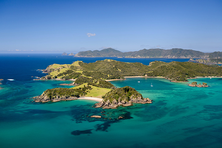 Aerial View, Bay of Islands, North Island, New Zealand