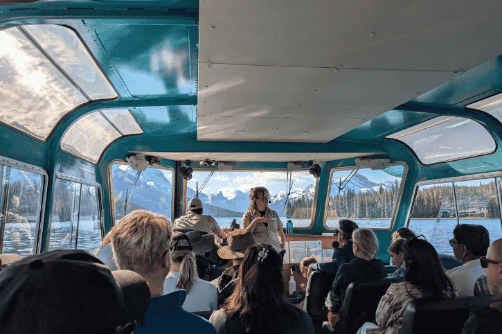Internal view, Maligne Lake Cruise, Jasper National Park