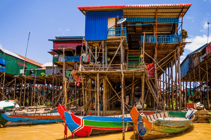 Kampong Phluk floating village, Tonle Sap, Cambodia