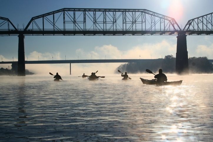 Kayaking on the Tennessee River, Chattanoga, Tennessee