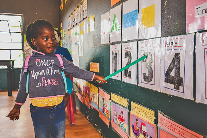 Local child in school, Lion Sands, South Africa