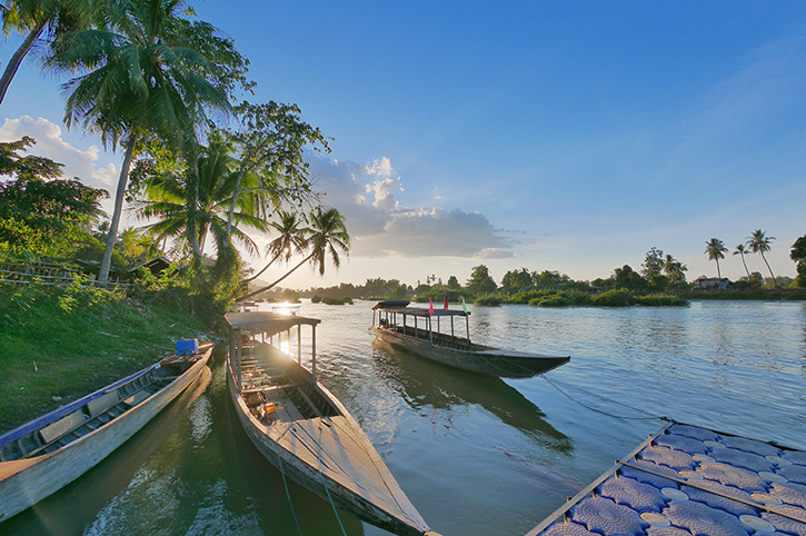 Long Tail Boats Mekong Southern Laos
