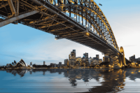 Sydney Harbour Bridge and City Skyline