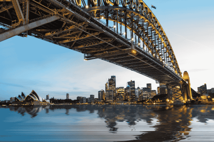 Sydney Harbour Bridge and City Skyline