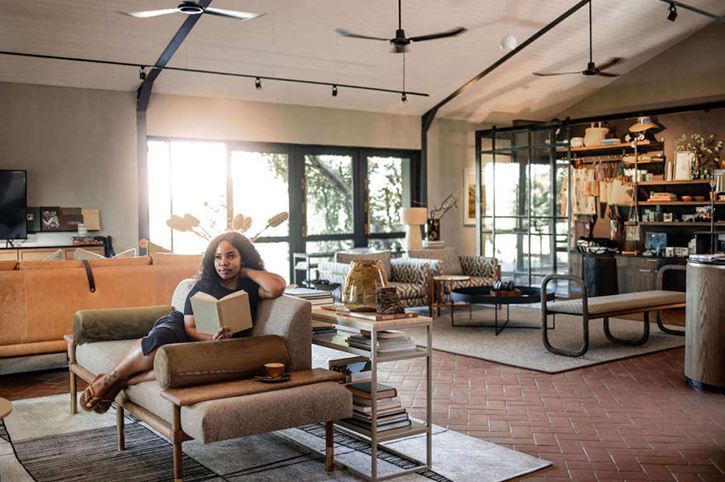 Arrival lounge, Kruger Shalati, Kruger National Park, South Africa