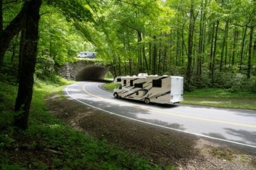 Motorhome in Great Smoky Mountains National Park, Tennessee
