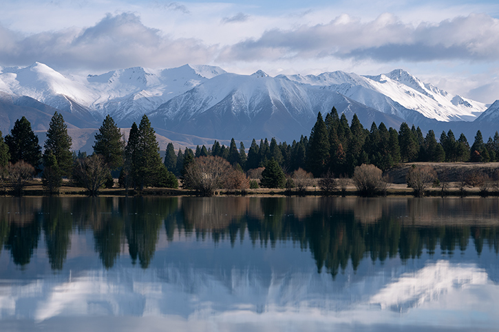 Mountain and lake views from Twizel, South Island, New Zealand