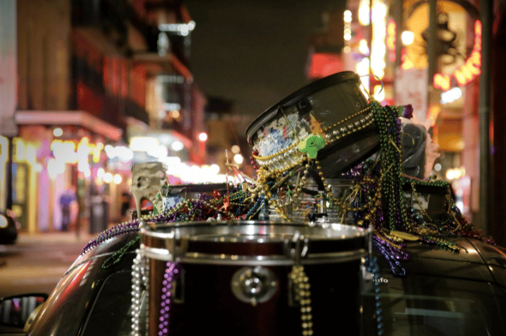 New Orleans, Mardi Gras, Beads and Crown
