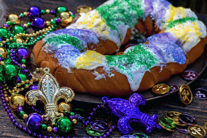 New Orleans, Mardi Gras. King Cake