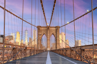 New York City, Brooklyn Bridge Sunset