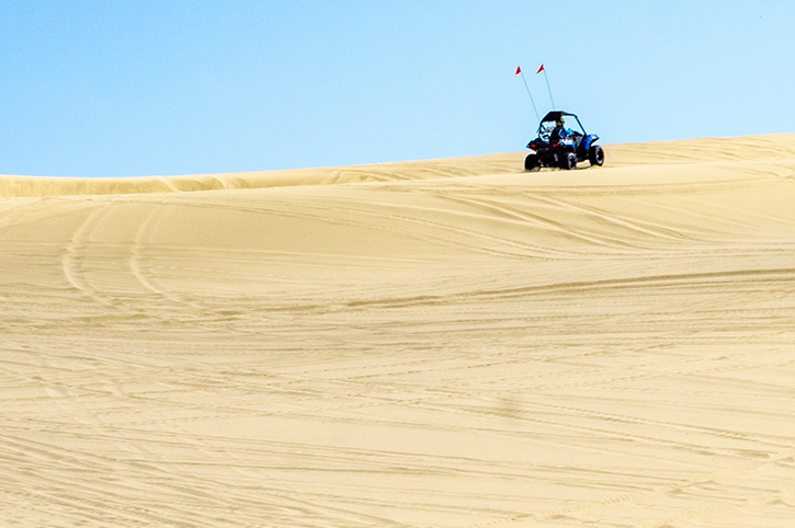 Dune buggy in the Oregon Dunes, Oregon, America