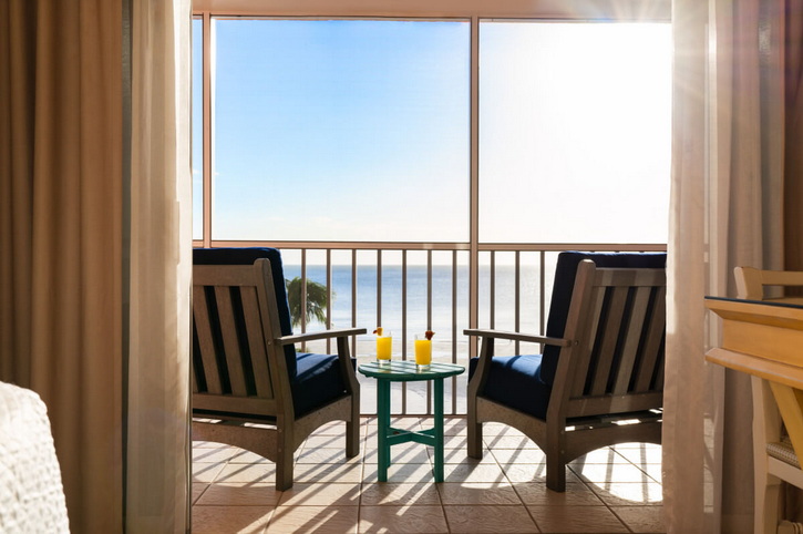 Balcony, Sanibel View Studios, Pink Shell Beach Resort & Marina, Fort Myers Beach, Florida