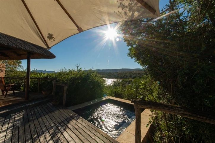 Plunge Pool, Impala Chalet, Water Lodge, Pumba Game Reserve, South Africa