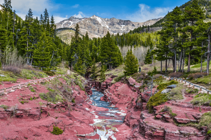 Red Rock Canyon, Waterton Lakes National Park, Alberta, Canada