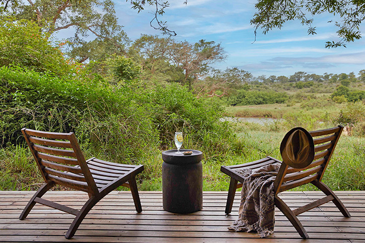 View from private deck, River Lodge, Lion Sands, South Africa