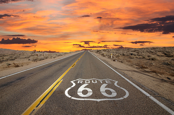 Route 66 Sunset