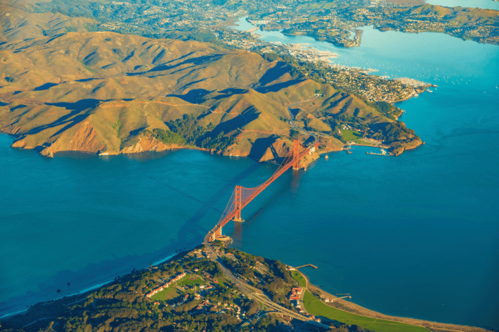 San Francisco, Gold Gate Bridge with Sausilito