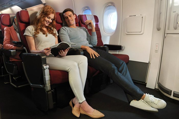 Extra legroom seats by exit doors, Qantas Economy Class