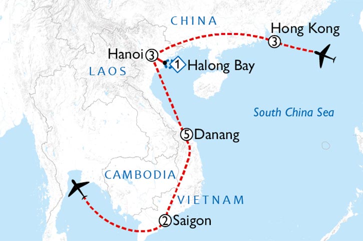 Sensation Hong Kong And Vietnam Map