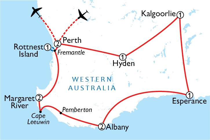 Map of South Western Explorer