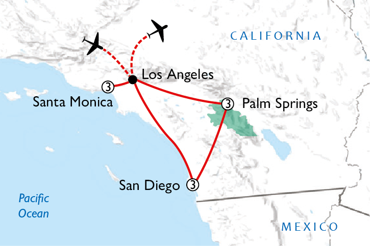 Map of Southern California Sun