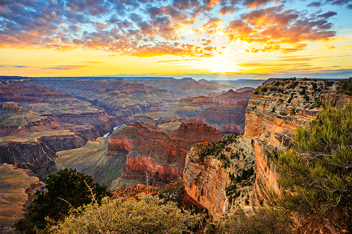 Sunrise, the Grand Canyon